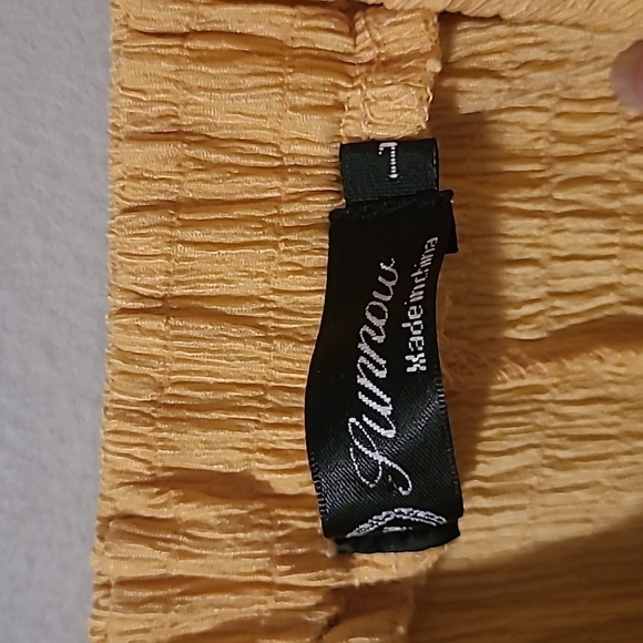 Womens Large Elegant Yellow Ruffle Tiered Long Maxi Dress Deep V-neck Backless - Picture 9 of 13